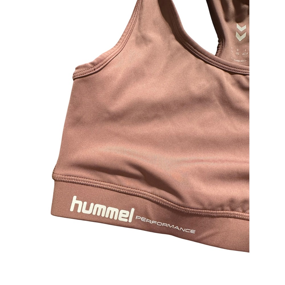 Hummel Sports Bra Womens Size S Mauve Pink‎ Excellent Racerback Performance Top - Picture 2 of 5